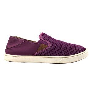 OluKai Women's Size 9 Pehuea Purple Breathable Closed Toe Slip On Casual Shoes